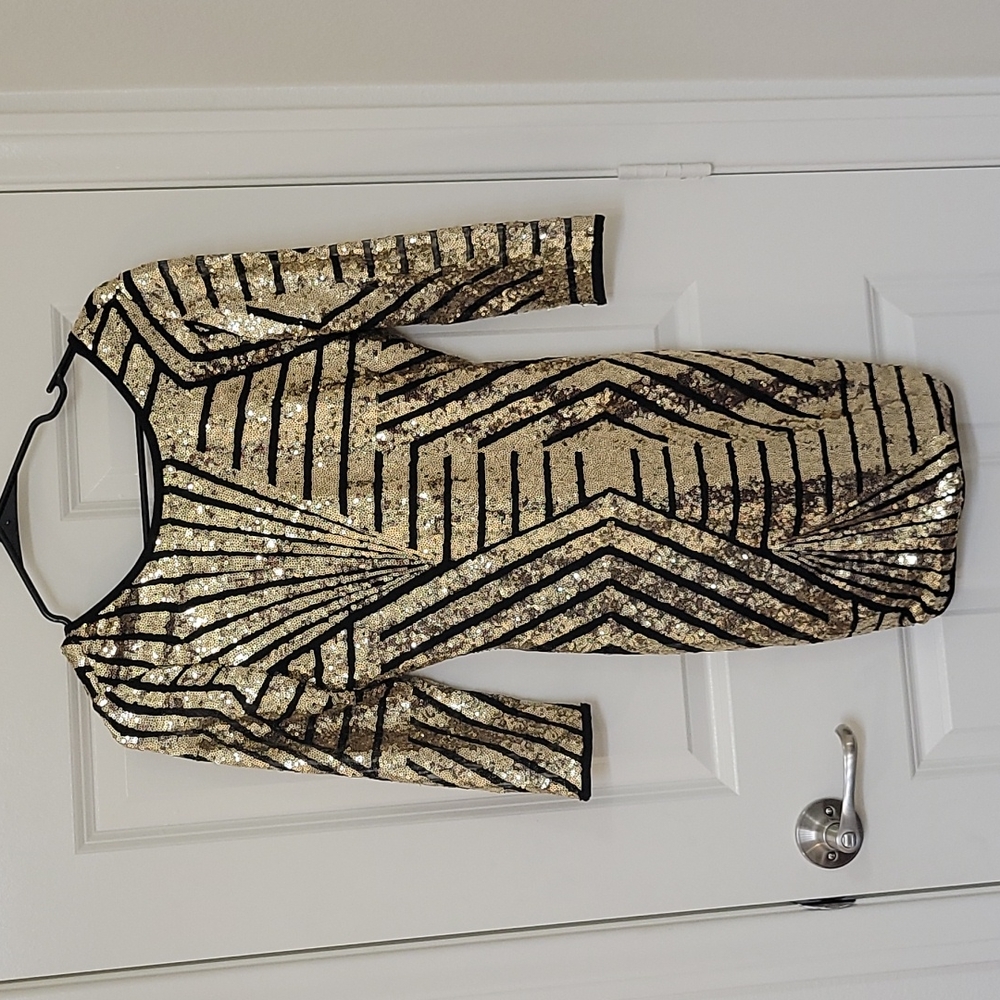 Windsor Gold sequin dress